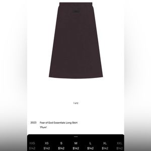 Fear of God essentials skirt